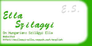 ella szilagyi business card